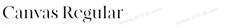 Canvas Regular字体转换